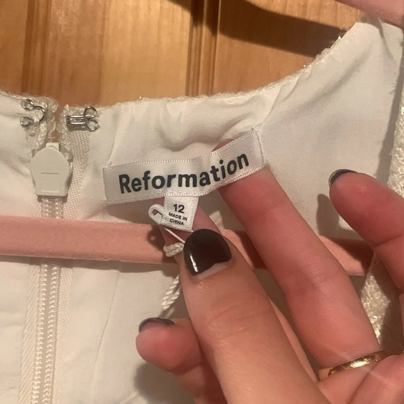 New REFORMATION Aliana tweed dress - Picture 3 of 11